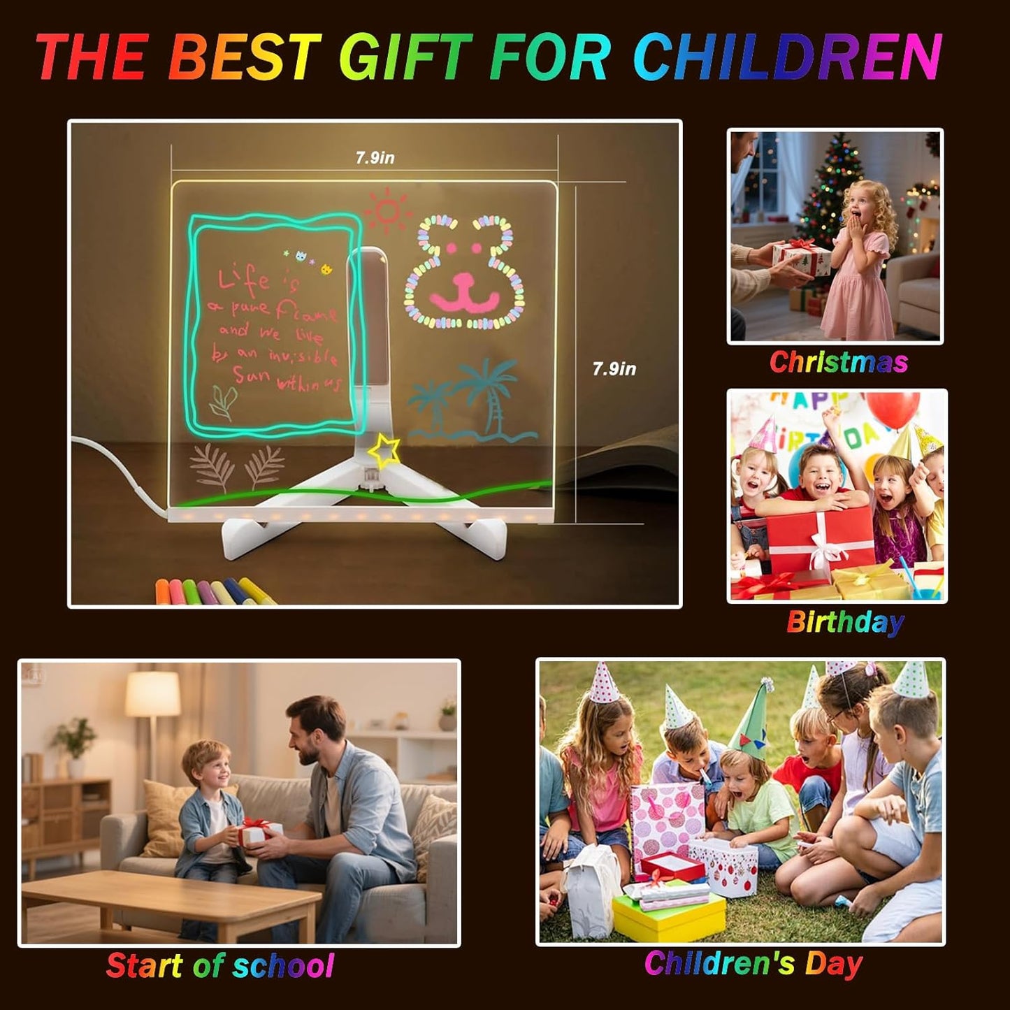 Acrylic LED Writing Board Projector for Kids