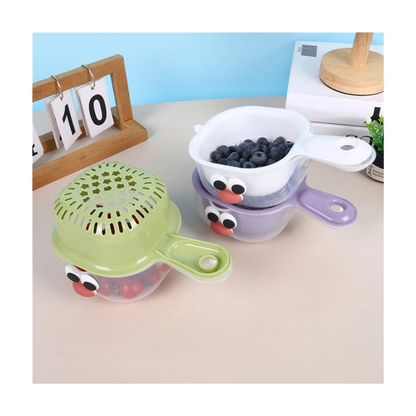 Fruit And Vegetable Drain Basket for Kitchen, 2 In 1 Cute Duck Basket With Handle,