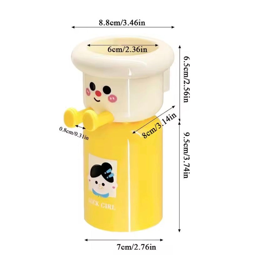Magnetic Toothbrush Holder, Punch Free Toothbrush Cup, Wall Mounted Cartoon Toothbrush Holder