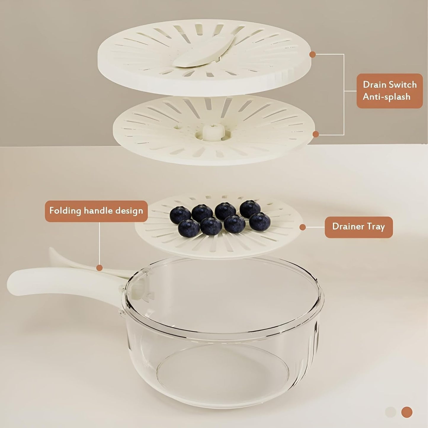 2 in 1 Drainer, Multifunctional Fruits and Vegetables Basket and Bowl