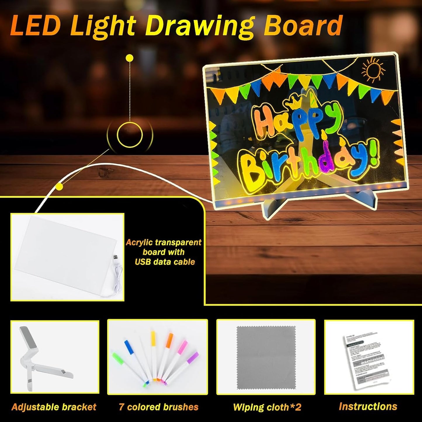 Acrylic LED Writing Board Projector for Kids