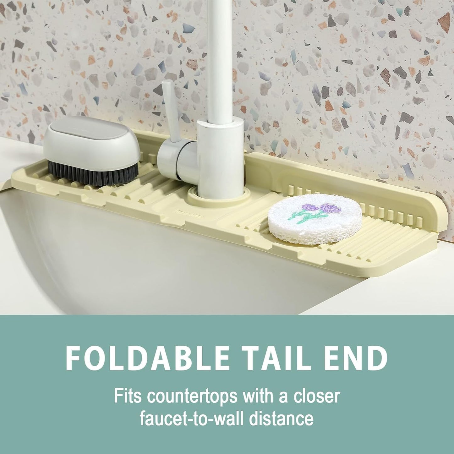 Silicon Faucet Mat, Sink Organizer