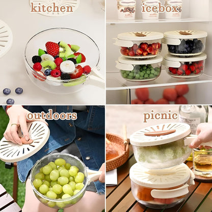 2 in 1 Drainer, Multifunctional Fruits and Vegetables Basket and Bowl