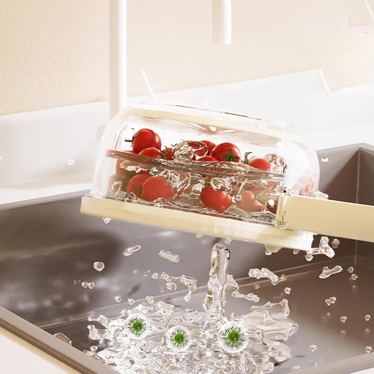 2 in 1 Drainer, Multifunctional Fruits and Vegetables Basket and Bowl