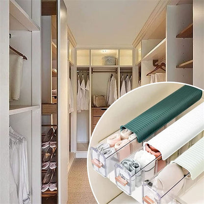 Wall Mounted Multifunctional Socks and Undergarments Organizer with Six grid Cells(Comes with Free Self Adhesive Wall Hook)