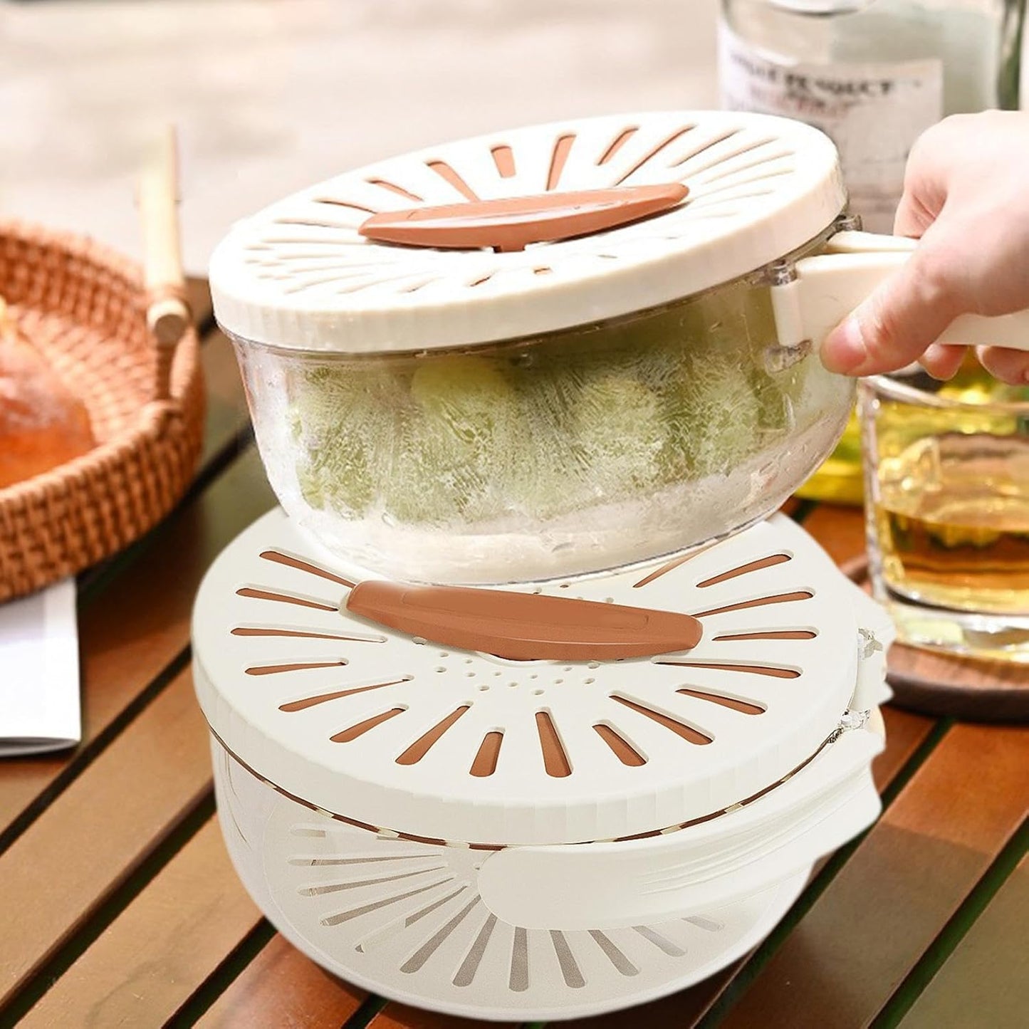 2 in 1 Drainer, Multifunctional Fruits and Vegetables Basket and Bowl