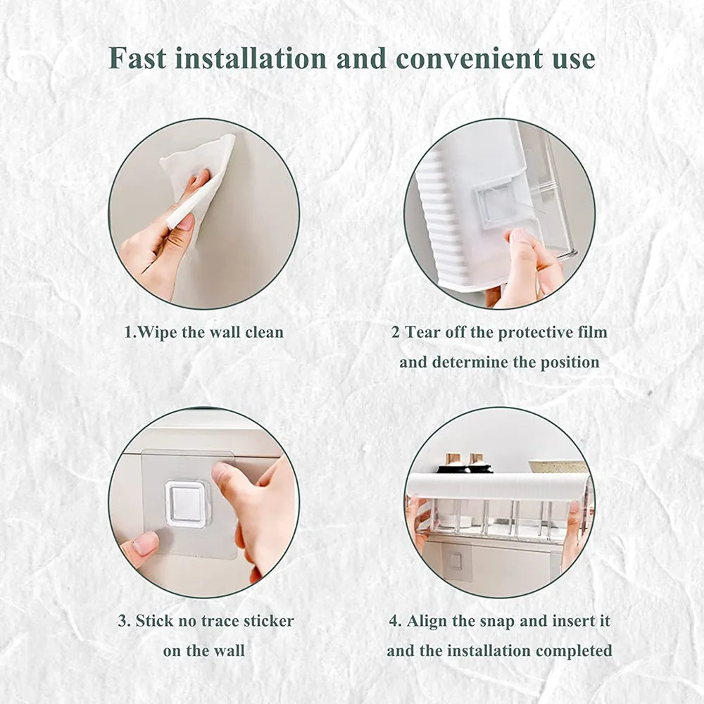 Wall Mounted Multifunctional Socks and Undergarments Organizer with Six grid Cells(Comes with Free Self Adhesive Wall Hook)