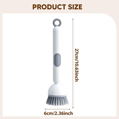 360° Rotating Adjustable Dish Washing Cleaning Brush with Liquid Dispenser