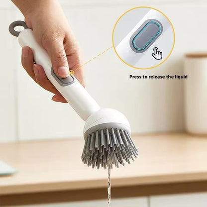 360° Rotating Adjustable Dish Washing Cleaning Brush with Liquid Dispenser