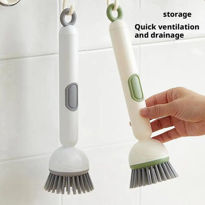 360° Rotating Adjustable Dish Washing Cleaning Brush with Liquid Dispenser