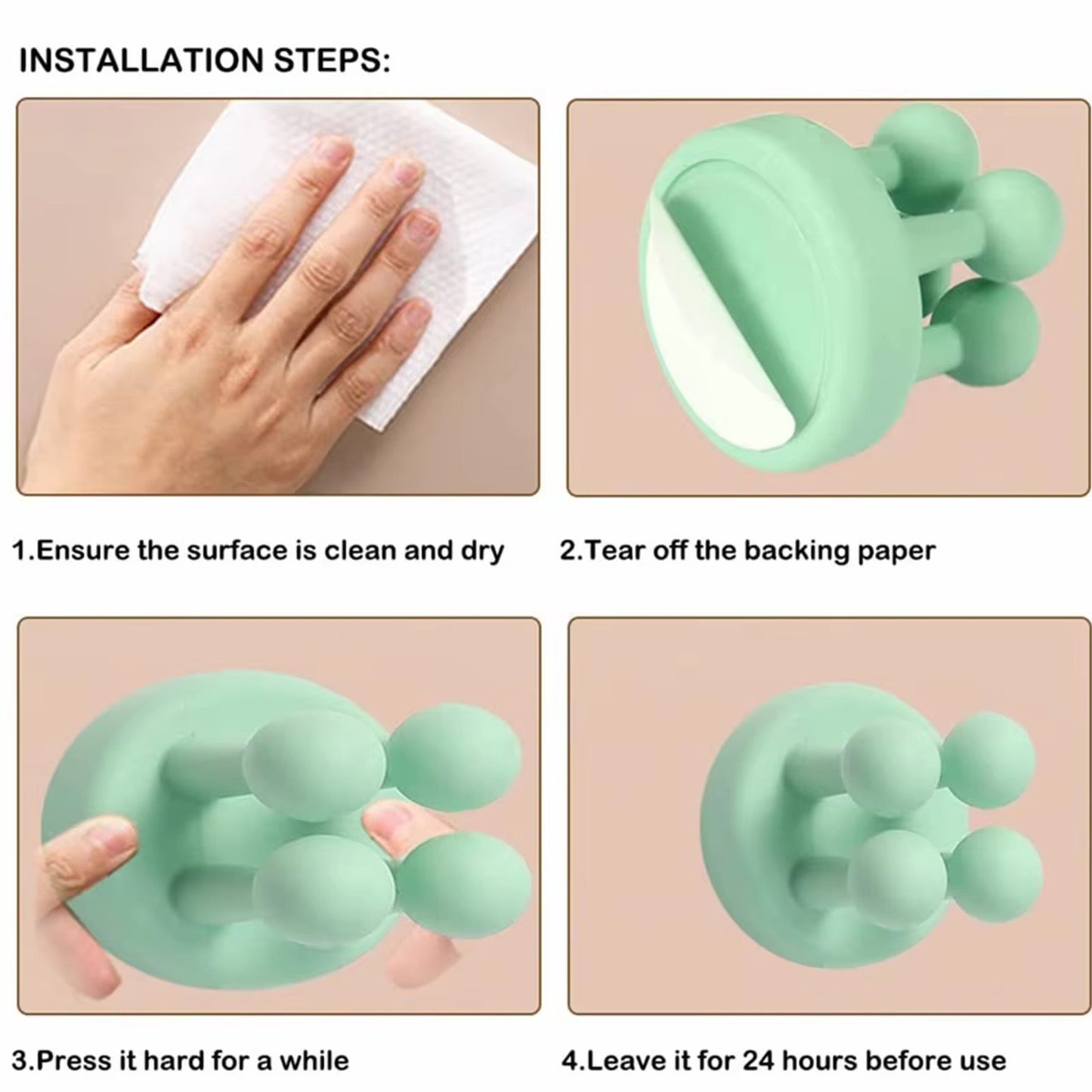 Multipupose WaterProof Self-Adhesive Silicone Wall Hooks (For home, kitchen, office, and bathroom)