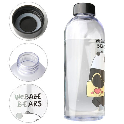 'We Bare Bears' Frosted Water Bottle with Straw